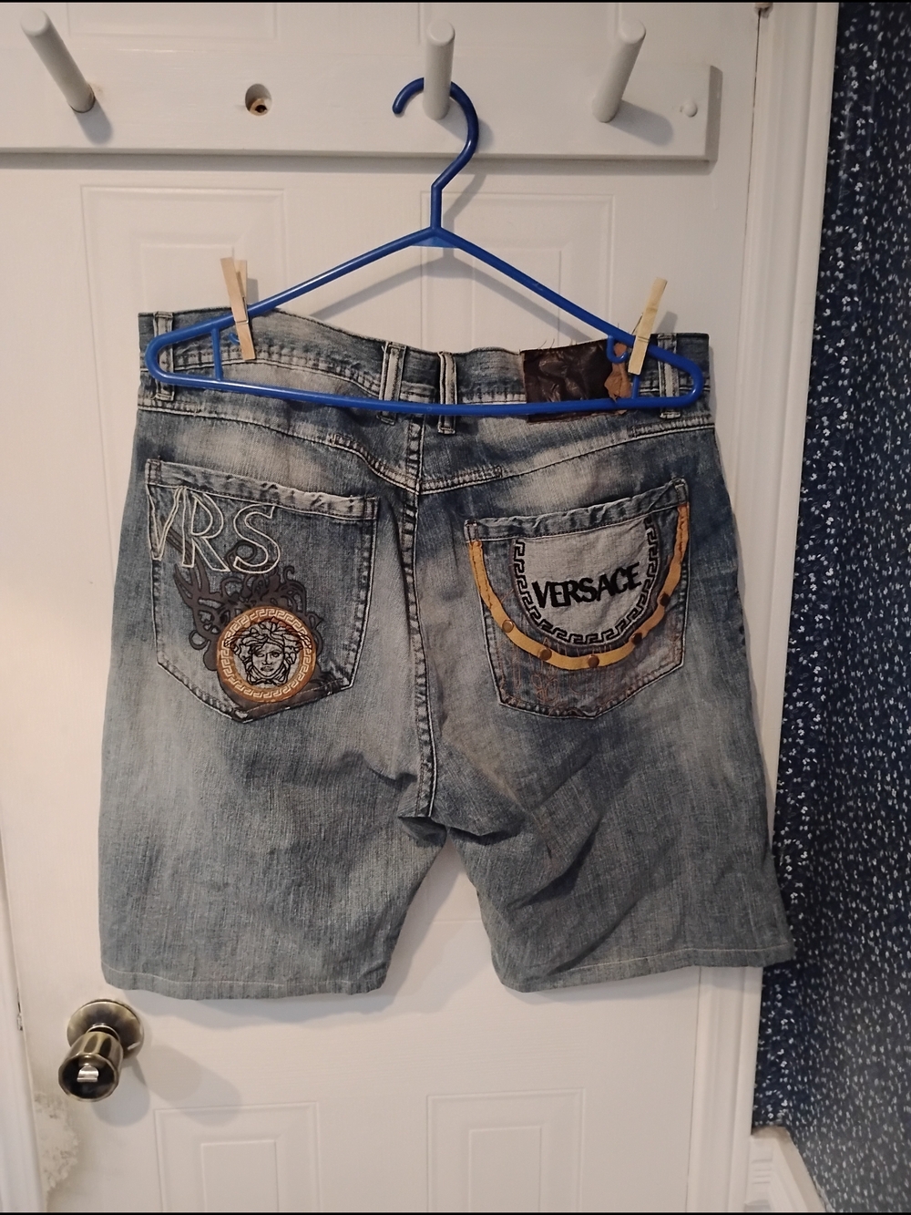 Vintage Versace Sport Denim Jeans - Blue with Red Logo